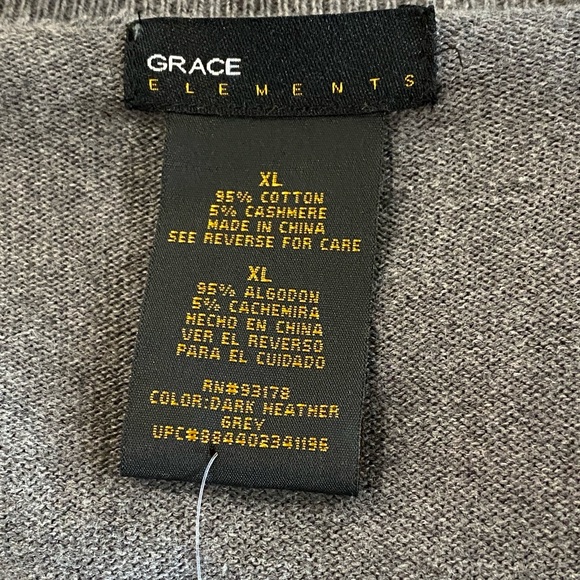 Grace Elements Cotton/Cashmere Cardigan Sweater - Picture 3 of 5